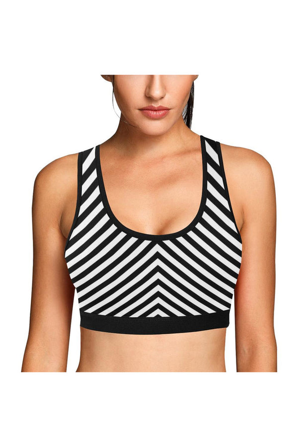 Chevron Stripes Sports Bra - Objet D'Art