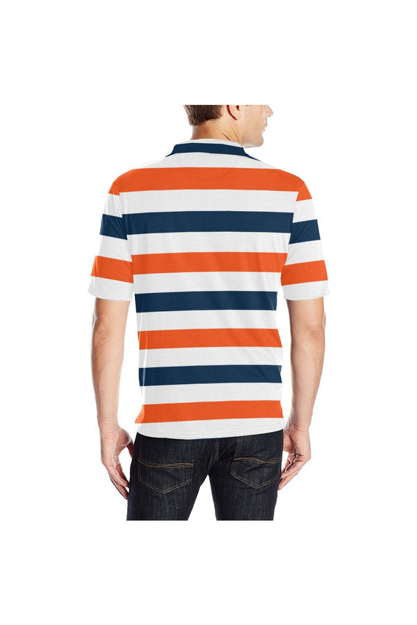 Bold Stripes Men's Polo Shirt - Objet D'Art