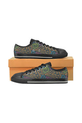 Abstract Color Women's Classic Canvas Shoes (Model 018) - Objet D'Art