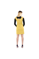 Aspen Gold & Black Cold Shoulder Long Sleeve Dress (Model D37) - Objet D'Art