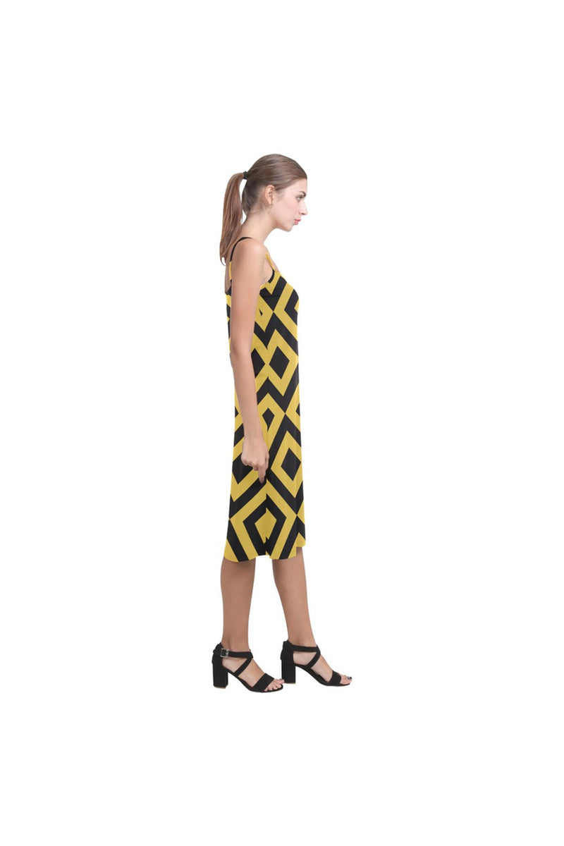 Black, Gold, & Diamonds Alcestis Slip Dress - Objet D'Art Online Retail Store