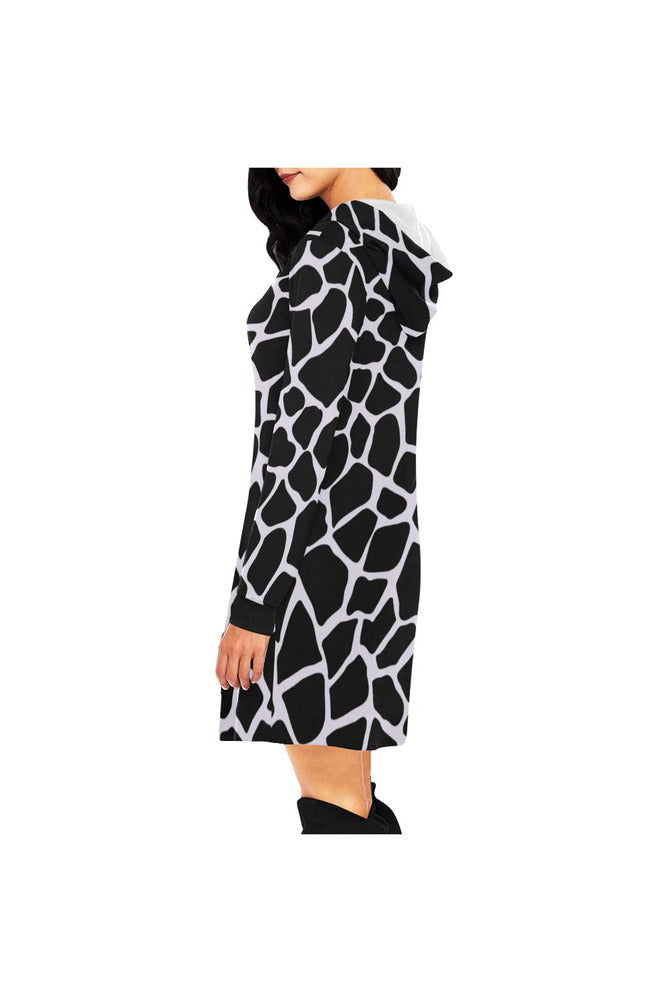 stones hood All Over Print Hoodie Mini Dress (Model H27) - Objet D'Art