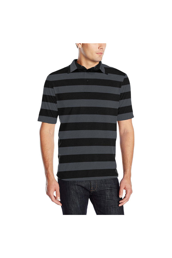 Bold Stripes Men's Polo Shirt - Objet D'Art