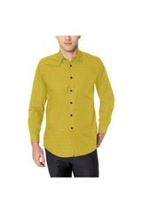 Golden Honeycomb Men's All Over Print Casual Dress Shirt - Objet D'Art