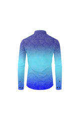 Blue Ombre Men's Casual Dress Shirt - Objet D'Art