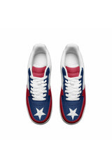 Texas Flag Unisex Low Top Leather Sneakers - Objet D'Art