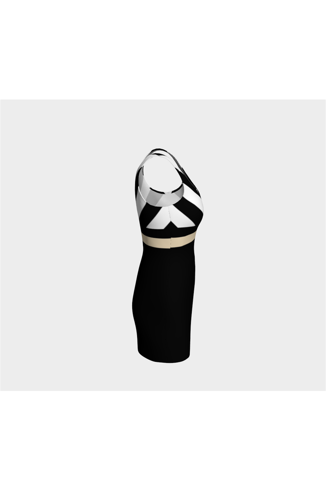 Black & White Bodycon Dress - Objet D'Art