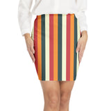 Striped Elastic Waist Bodycon Skirt - Objet D'Art