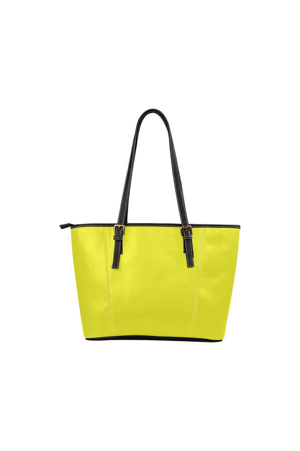 Sunrise Yellow Leather Tote Bag/Small - Objet D'Art
