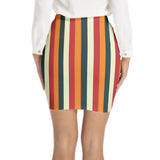 Striped Elastic Waist Bodycon Skirt - Objet D'Art