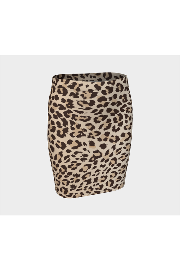 Leopard Print Fitted Skirt - Objet D'Art