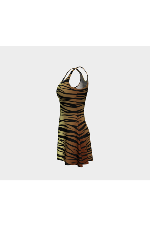 Golden Tiger Flare Dress - Objet D'Art