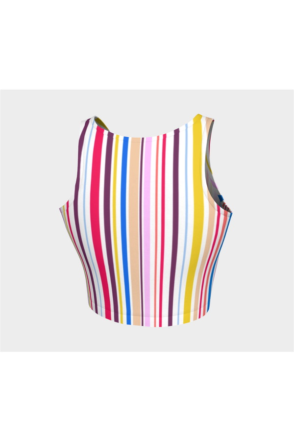 Multicolored Striped Athletic Top - Objet D'Art