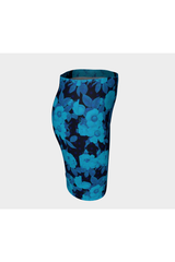 Classic Blue Floral Fitted Skirt - Objet D'Art