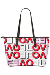 LOVE LOVE TOTE Leather Tote Bag/Small (Model 1651) - Objet D'Art
