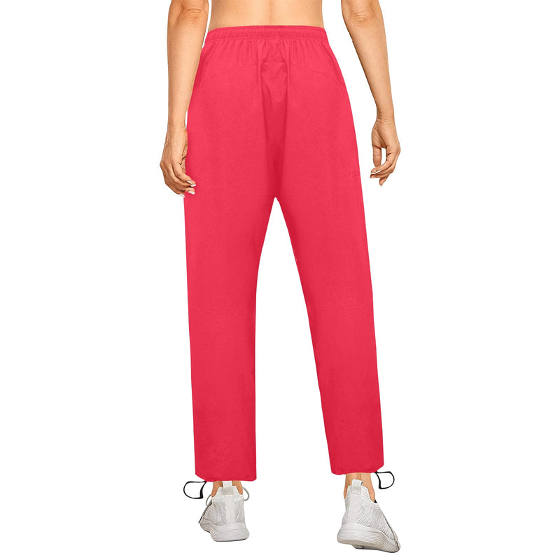 fuchsia anal2 print Women's Quick Dry Cargo Sweatpants (Model L65) - Objet D'Art