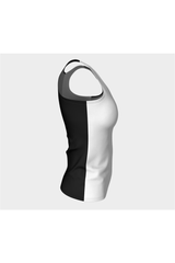 BLACK WHITE FITTED TANK TOP - Objet D'Art