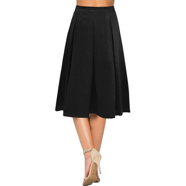 Jet Black Mnemosyne Women's Crepe Skirt - Objet D'Art