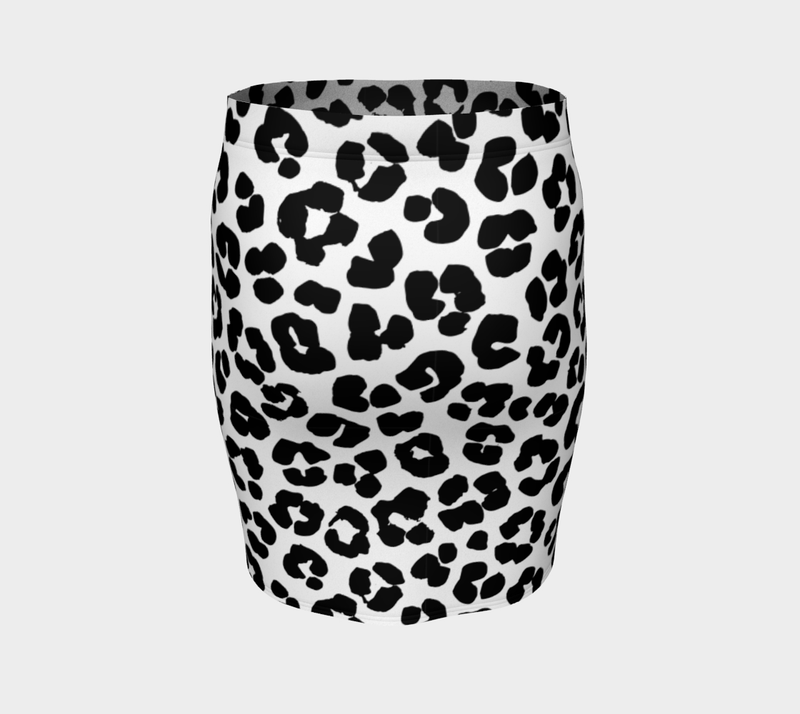 Leopard Print Fitted Skirt - Objet D'Art