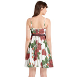 Colossal Raspberry Parfait Spaghetti Strap Sleeveless Falred Hem Short Dress - Objet D'Art