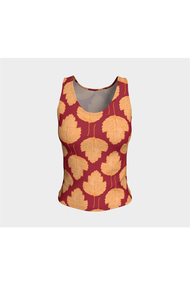 Autumn Leaf Fitted Tank Top - Objet D'Art