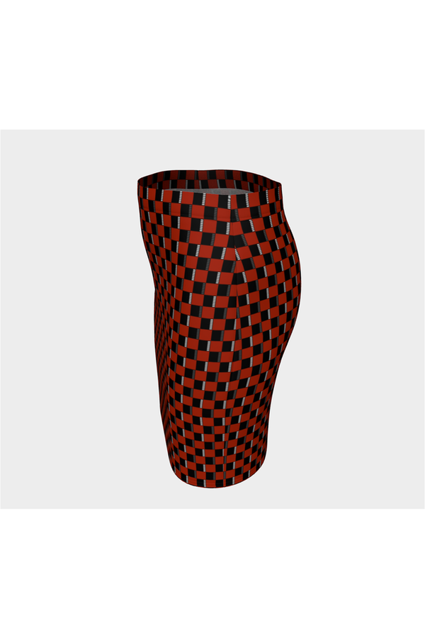 Grid Fitted Skirt - Objet D'Art