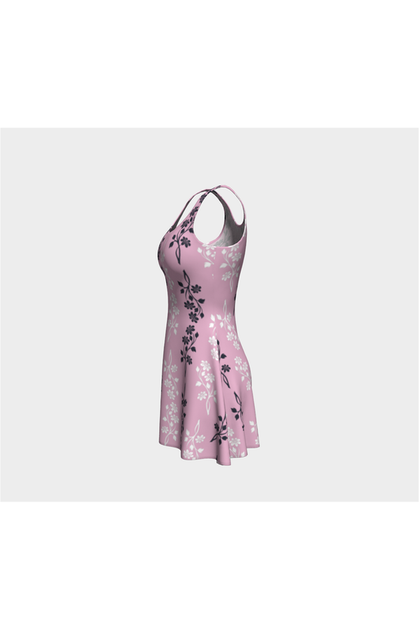 Lilac Floral Dream Flare Dress - Objet D'Art