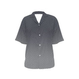 hex gray print 5 All Over Print Hawaiian Shirt for Women (Model T58) - Objet D'Art