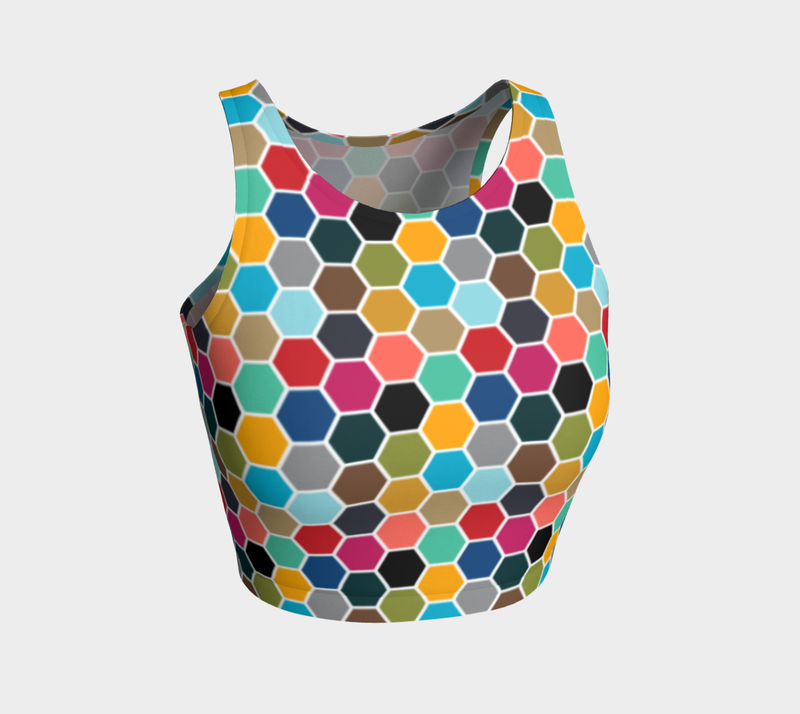 Honeycomb Athletic Crop Top - Objet D'Art