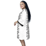 black 2 9k Half Sleeves V-Neck Mini Dress (Model D63) - Objet D'Art