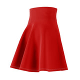 Rose Lattice Red Women's Skater Skirt - Objet D'Art