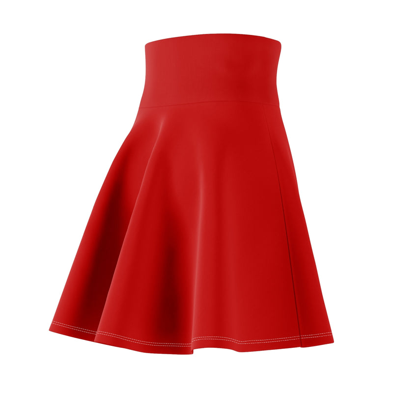 Rose Lattice Red Women's Skater Skirt - Objet D'Art