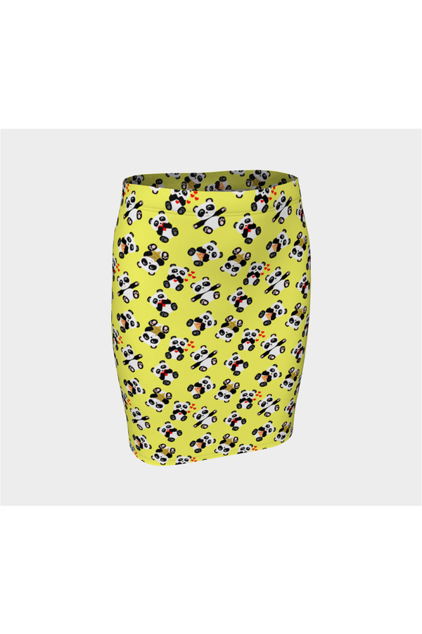 Passions of Panda Fitted Skirt - Objet D'Art