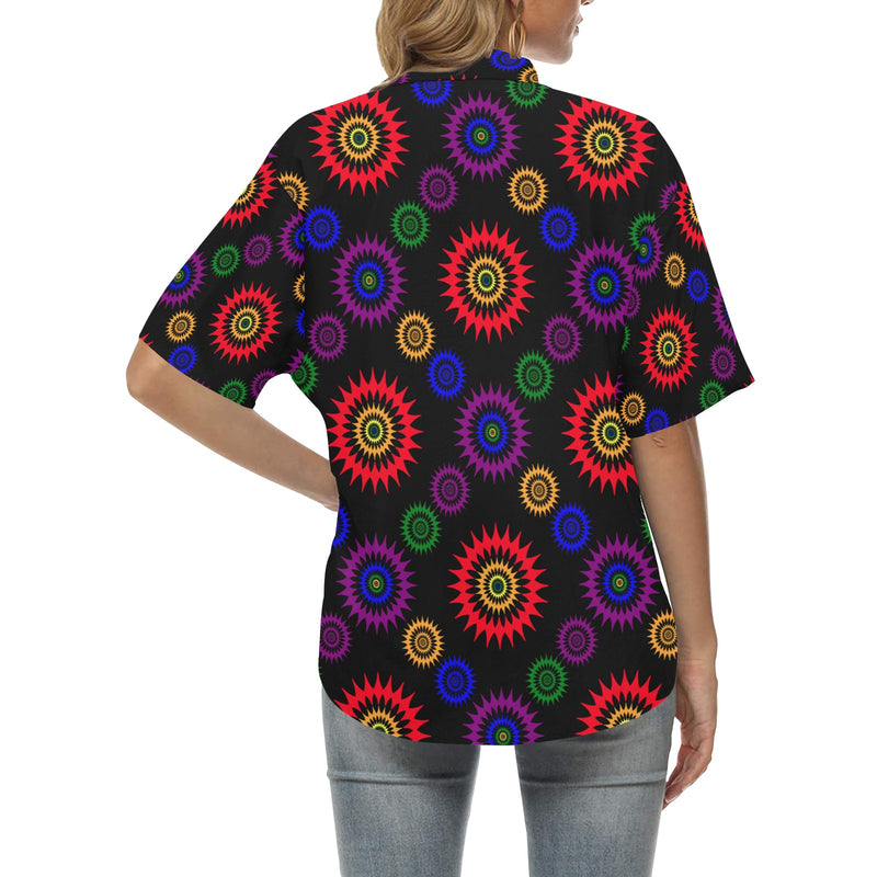 Fireworks Hawaiian Shirt for Women - Objet D'Art