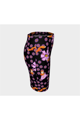Fox and Flowers Fitted Skirt - Objet D'Art