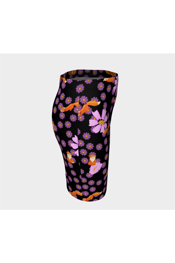 Fox and Flowers Fitted Skirt - Objet D'Art