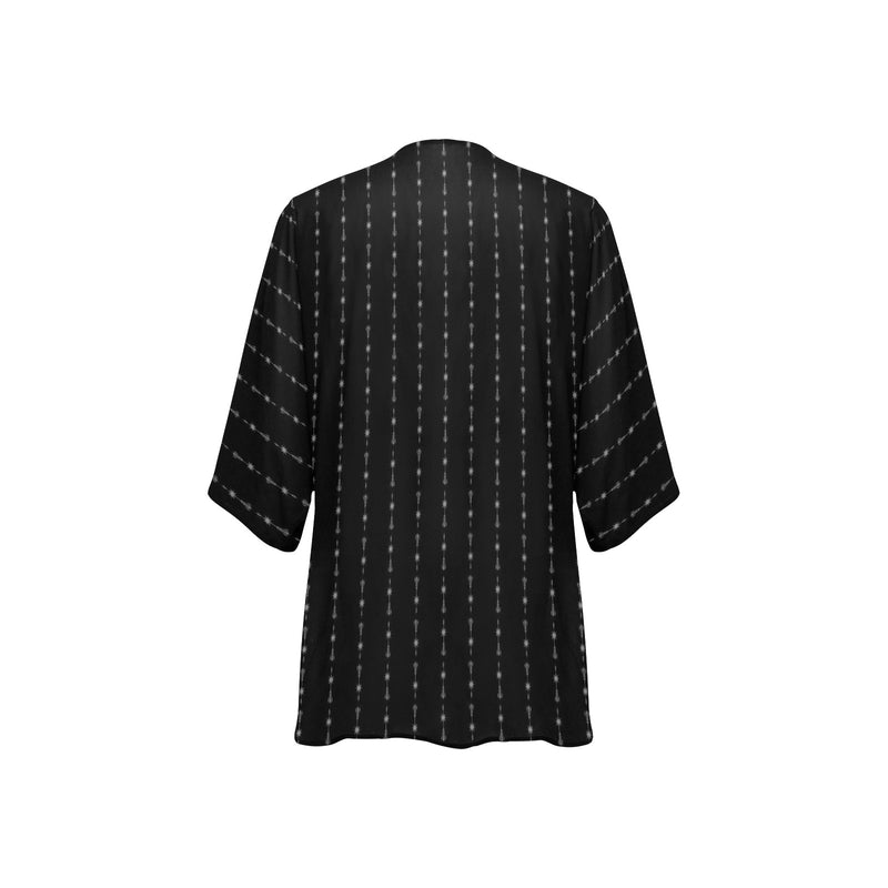 unbroken arrow rising print 2 Women's Kimono Chiffon Cover Up (Model H51) - Objet D'Art