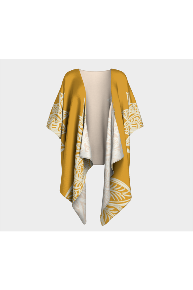 Gold Queen Mandala Draped Kimono - Objet D'Art