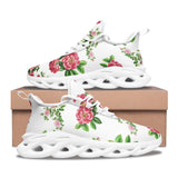 Pink Roses Unisex Bounce Mesh Knit Sneakers - Objet D'Art