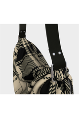 Beige and Black Plaid Origami Bag - Objet D'Art