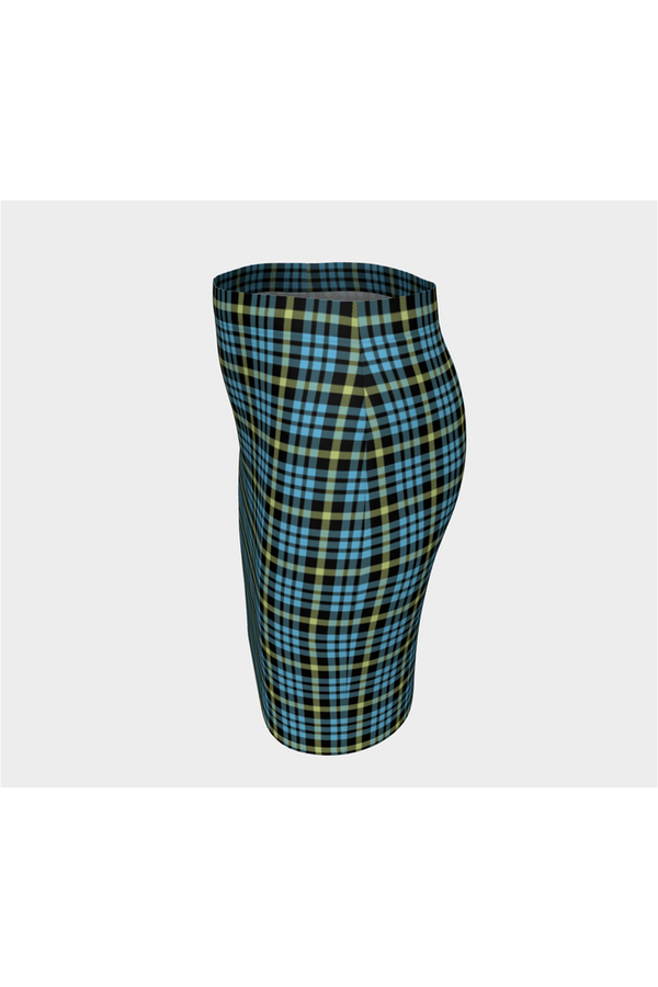 Blue Butterfly Fitted Skirt - Objet D'Art