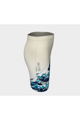 Great Wave Off Kanagawa Fitted Skirt - Objet D'Art