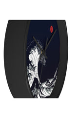 Big Blue Wave Little Red Moon Wall clock - Objet D'Art