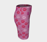 Kiss Print Fitted Skirt - Objet D'Art
