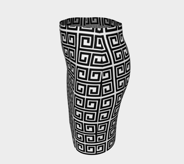 Greek Key Fitted Skirt - Objet D'Art