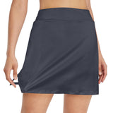Gray Women's Golf Skirt with Pockets (Model D64) - Objet D'Art
