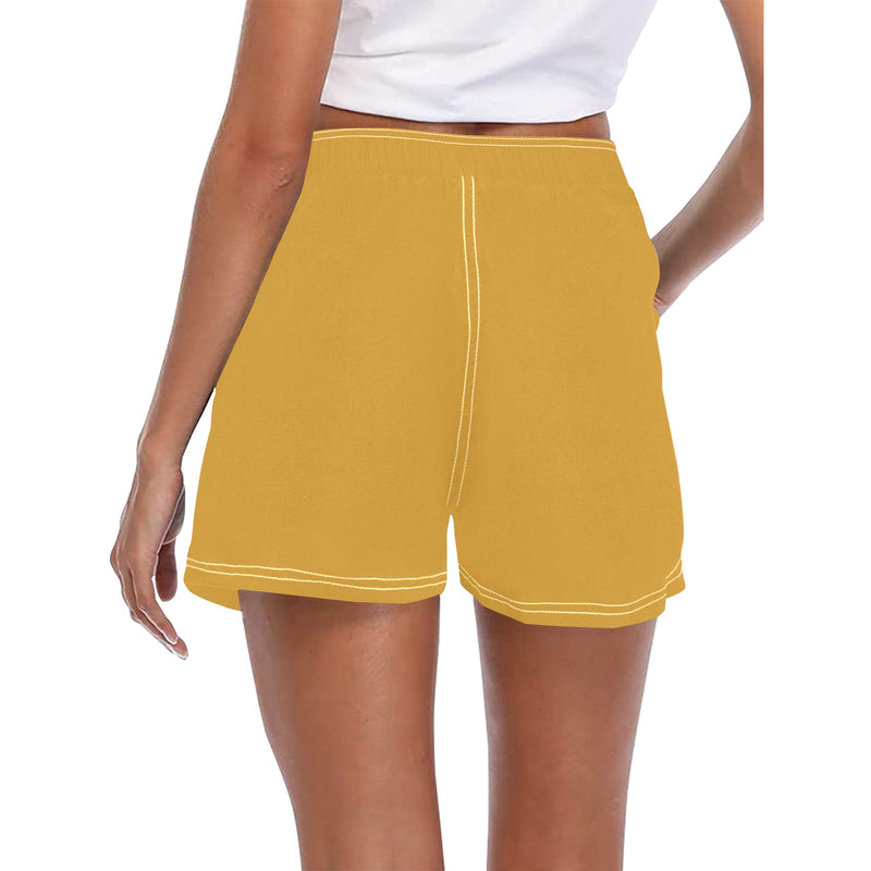 bronze board shorts Women's Casual Board Shorts (Model L54) - Objet D'Art