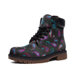 Paisley Passion Casual Leather Lightweight boots TB - Objet D'Art