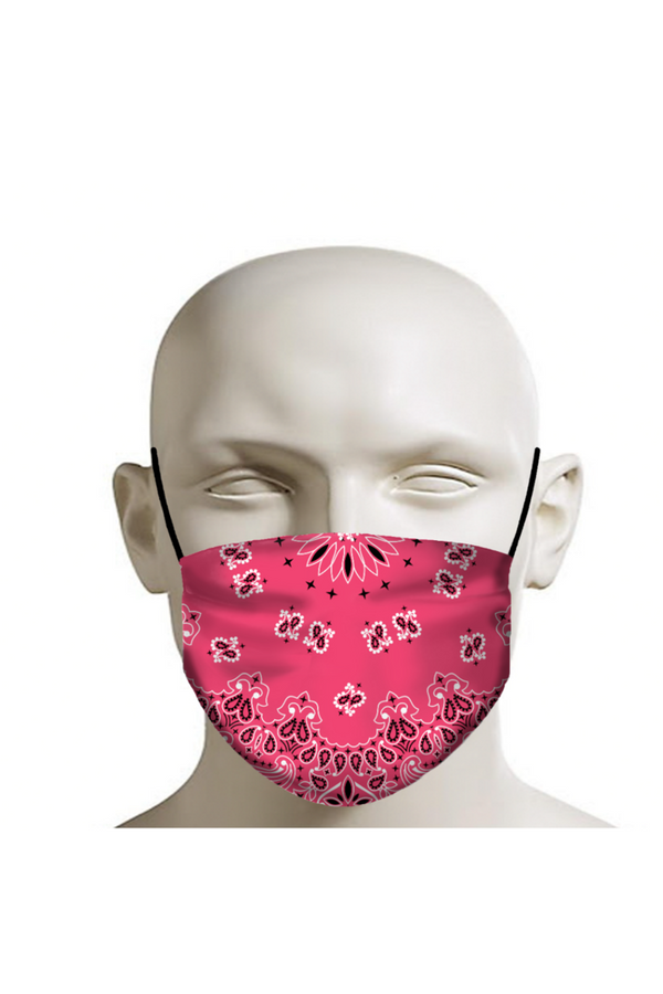 Pink Bandana Face Mask - Objet D'Art