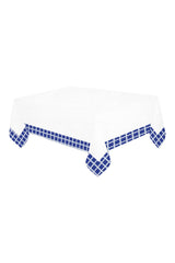 Mantel de lino de algodón con teselación geométrica 60 "x 90" - Objet D'Art Online Retail Store